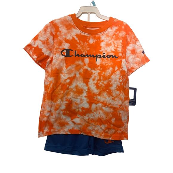 NEW Champion tie-dye and solid color two piece set size 5 - Picture 1 of 9